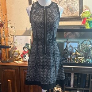 Rebecca Taylor Black and White Sleeveless Dress